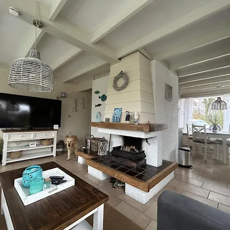 Strandnahes Nr 156 Mit Traumhaften Wintergarten Und Uneinsehbaren, Grossen Garten, Eckgrundstueck * Sint Maartensvlotbrug